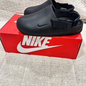 Nike Kids Black Slip-On Slippers